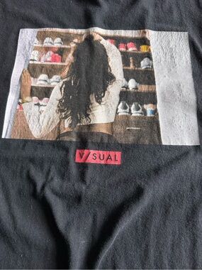 V/SUAL Graphic Black Tee “sneakerhead”